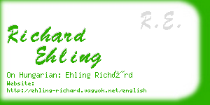 richard ehling business card